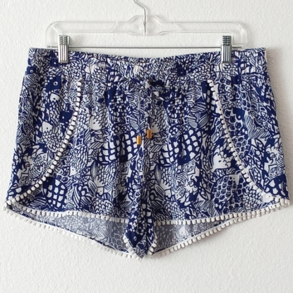 Lilly Pulitzer Boho Fish Print Pompom Shorts - Picture 3 of 6